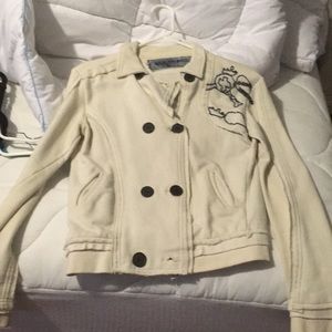 Religion button up sweatshirt